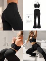 High Waisted Flare Leggings for Women – Tummy Control Yoga Leggings